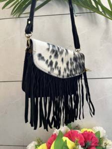 Sac à main à franges en cuir suédé sac à bandoulière en cuir sacs élégants sacs uniques de haute qualité pour femmes - Product Image 2