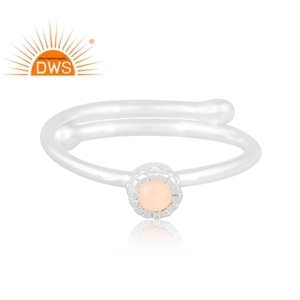 Best Selling Fine Sterling <b>Silver</b> Natural Ethiopian <b>Opal</b> Gemstone Stackable <b>Ring</b> Custom Jewelry Manufacturer - Product Image 2