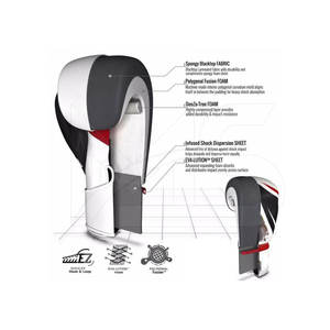 Gants de boxe en cuir de haute qualité 8oz avec logo personnalisé Gants de boxe d'entraînement sportif en gros à la mode pour les arts martiaux - Product Image 2