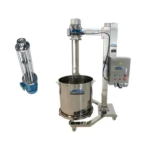 Mezclador de alta cizalla de Elevación neumática 4Kw 5.5Kw 7.5Kw Máquina mezcladora de emulsificación homogeneizadora de crema en polvo de aceite líquido