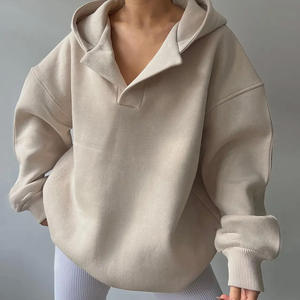 Jersey de mujer con logotipo personalizado de OEM, sudaderas con capucha de calidad superior de poliéster y algodón polar, sudaderas con capucha unisex para mujer con bolsillo - Product Image 2