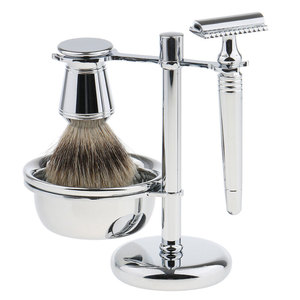 Meilleures ventes Ensemble de rasage de toilettage pour hommes Équipement de beauté d'occasion avec blaireau et support - Product Image 1