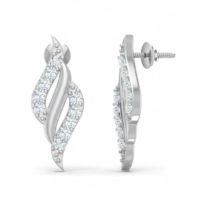 Pendientes de Diamantes con Diseño de Espiral Elegante y Lujoso, Diseñados para Mujeres que Buscan una Belleza Atemporal y un Alto Brillo, Joyería Fina - Product Image 1