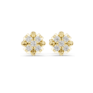 ต่างหูเพชรแล็บ 3.1 กรัม น้ำหนัก 0.31 กะรัต ความใส VVS-VS ทอง 18KT, 14KT, 10KT และเงิน 925  มอยส์ซาไนต์ และทองคำขาว ทองคำเหลือง ทองคำขาว - Product Image 1