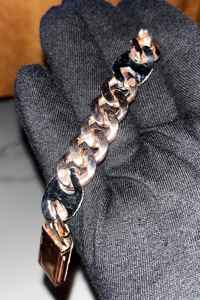 Bracelet en argent 925 serti de diamants Moissanite VVS taille ronde, style Hip Hop Miami Cuban Link, bijoux de luxe fabriqués en Inde. - Product Image 5