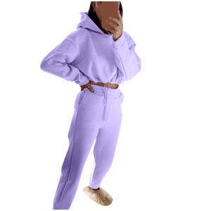 Hot Sale 100% Cotton French Fleece Women's Tracksuit <b>Tie</b> Dye 2-Piece Crop Top Hoodie <b>Set</b> Fashion Streetwear Custom Pattern - Product Image 1