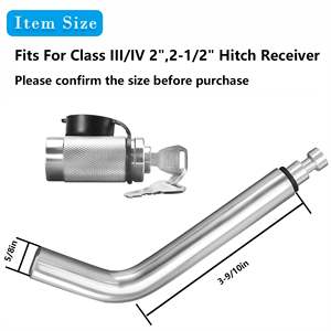 Vypart Cierre de seguridad para enganche de remolque, tipo pino curvado de 3-1/2 pulgadas, 5/8, un par, para enganches de remolque y RV Clase III/IV de 2 y 2-1/2 pulgadas - Product Image 2