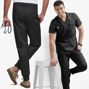 Ensemble de gommage unisexe pour hôpital avec tissu peigné Infirmière médicale Travail hospitalier Ensemble de gommage à la figue avec manches courtes Ensemble de gommage pour femmes Top - Product Image 4