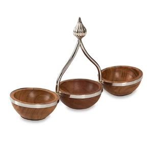 ชามอลูมิเนียมที่มีดีไซน์หรูหราออกแบบสำหรับวันที่ถั่วเสิร์ฟของหวานและเค้กสำหรับฤดูกาลรอมฎอน - Product Image 3