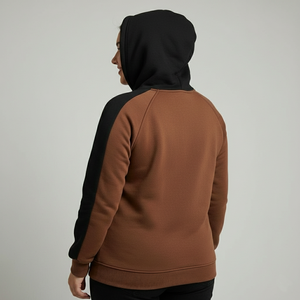 Sweat-shirts à capuche pour femmes en gros, couleurs personnalisables, manches raglan, poids lourd, pull uni, impression personnalisée - Product Image 2