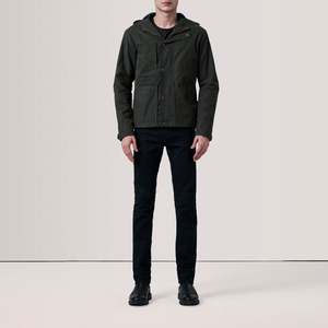 Marlo Reversible Vintage Workwear <b>Jacket</b> Olive Canvas with Distressed Pattern Water Proof Zippered Closure Sizes XS to 6XL - Product Image 2