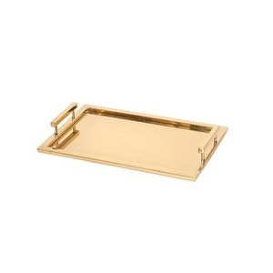 Home Restaurant Size Stainless Steel <b>Gold</b> Finishing Food Serving <b>Tray</b> - Product Image 1