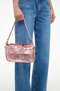 Sac à bandoulière en coton perlé Staud HUSSAIN CRAFTS, broderie de perles de rocaille, couleurs mélangées, design classique, prêt pour les fêtes, entièrement fait à la main - Product Image 4