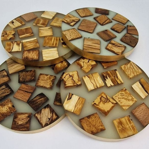 Posavasos de Madera y Mármol Natural Personalizados al por Mayor, Resistentes al Calor, de Acacia, Bambú, Redondos, Cuadrados, Hexagonales, para Té y Café - Product Image 6