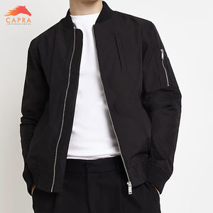 Baja MOQ OEM al por mayor de invierno en Blanco clásico cómodo chaqueta de bombardero para hombre con logotipo bordado personalizado - Product Image 4