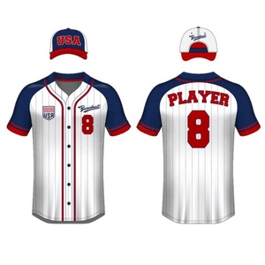 Nuevo conjunto de camisetas de béisbol 2025, diseño de patrón de sublimación, su número de logotipo, uniforme de béisbol ligero para diseño de logotipo personalizado - Product Image 1