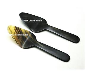 Servidor de Ensalada o Cucharas de Ensalada Hechas a Mano en India, de Cuerno, de Buena Calidad, para Uso Doméstico y en Restaurantes, a Precio Competitivo - Product Image 4