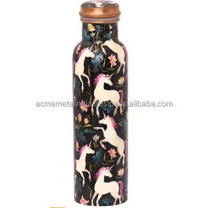 Handmade Classic Design Pure Copper Bottle White Color 2L Capacity With Lid for School and Office Use <b>Metal</b> Copper Water Bottle - Product Image 5