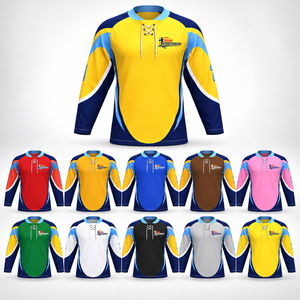 เสื้อฮอกกี้น้ำแข็งแบบสปอร์ต ตัดเย็บอย่างดี ระบายอากาศได้ดี ซับเหงื่อ แห้งเร็ว เนื้อผ้าบางเบา ชุดฮอกกี้คลาสสิกสำหรับผู้ชาย - Product Image 6