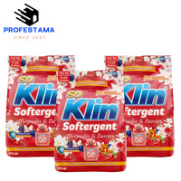 Detergente en Polvo Ecológico Portátil Klin de Indonesia con Aroma a Limón, Jazmín y Lavanda para Ropa, Eliminador de Manchas Extra Fuerte y Suavizante