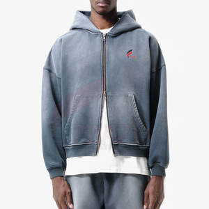 เสื้อฮู้ดซิปผ้าฝ้ายดีไซน์ใหม่คุณภาพพรีเมียม ลายพิมพ์เรียบแบบกำหนดเอง สำหรับฤดูหนาวปี 2026 - Product Image 4