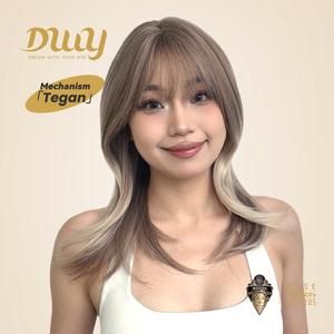 Tegan-DWY 18-Inch MiraScalp Mid-Length Wavy <b>Wig</b> with Transparent Lace - Product Image 3