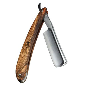 Nueva maquinilla de afeitar profesional para peluquero, cuchillas súper afiladas de un solo lado, maquinillas de afeitar para hombres con mango de madera - Product Image 2