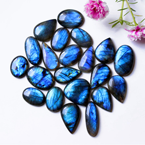 Cabujones de Labradorita Fuego Azul, Corte Ovalado y Pera, Piedras Preciosas Sueltas, Cristales Naturales Hechos a Mano para Joyería - Product Image 1