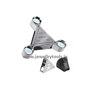 Lupa Triplete de Joyero de 18 mm, 10x, Plegable, de Bolsillo, de Latón con Empuñadura de Goma, Herramienta de Joyería Premium - Product Image 2