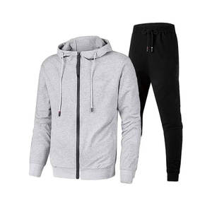 Buy 100% Cotton Men's Tracksuit 2-Piece Set with Flared Jogger <b>Pant</b> and Sweat suit Winter Collection - Product Image 5