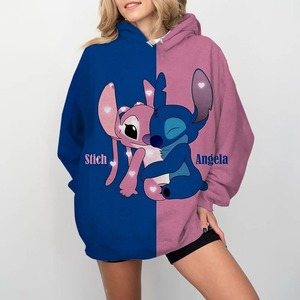 Femmes mignon dessin animé imprimé surdimensionné à capuche automne/hiver sweat veste vêtements pull confortable pour les femmes - Product Image 1