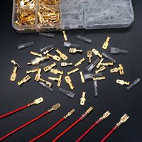360 PCS Connecteurs à sertir rapides mâles/femelles en aluminium plaqué laiton 2,8/4,8/6,3 mm pour câbles automobiles 250V