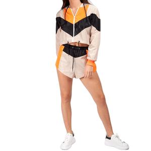 ชุดวอร์มกันลมสำหรับผู้หญิง ชุดออกกำลังกายคุณภาพสูง พร้อมแจ็คเก็ตและกางเกงเข้าชุด เหมาะสำหรับผู้หญิงที่รักการออกกำลังกายและการใช้งานในชีวิตประจำวัน - Product Image 1