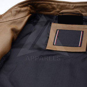 2025 nueva chaqueta de cuero de piel de vaca a la moda ropa de invierno con cuello de pie chaqueta de cuero MOQ bajo aviador B3 Bomber - Product Image 6