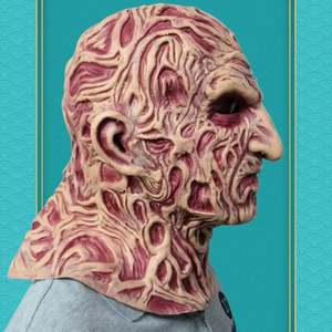 Masque de zombie Freddy Krueger pour Halloween, accessoire de fête et de festival, costume de cosplay, masque d'horreur en latex et feutre - Product Image 4