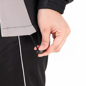 ชุดวอร์มลำลองสำหรับเล่นกีฬาในยิมของผู้หญิงเครื่องรูดซิปโพลีเอสเตอร์กระดุมปักโบว์สีทึบหนึ่งชุดสำหรับฤดูหนาว - Product Image 6