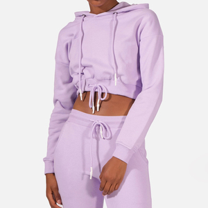 Nouveaux sweats à capuche pour femmes promotionnels personnalisés et élégants Crop Tops Fabricant de jogging Usine de vêtements du Bangladesh pour l'hiver - Product Image 4