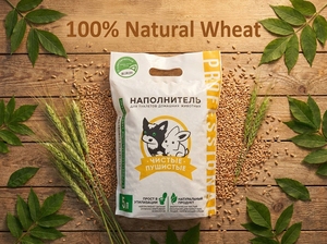 PureFluff Pro — Litière pour animaux de compagnie 100% naturelle à base de blé 5L - Product Image 5