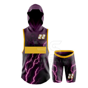 Maillots de compression à capuche personnalisés de football 7v7 pour les uniformes de football pour jeunes et adultes 7 sur 7 - Product Image 2