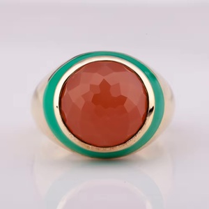Best Seller Sterling <b>Silver</b> <b>Men</b> Fashion <b>Ring</b> <b>Rings</b> Jewelry With Natural Peach Moonstone Factory Price From Thailand Manufacturer - Product Image 3