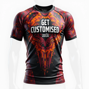 Personalizado MMA Rash Guard manga larga o corta equipo de compresión diseñado y control de humedad kimono de jiu jitsu - Product Image 1