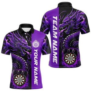 Polos de talla grande para hombre, polos de manga corta con nombre de equipo personalizado de talla grande, camisetas holgadas informales con botones de solapa - Product Image 1