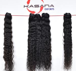 100% Remy Indian Temple Cutícula alineada Raw Deep Wave Extensiones humanas Venta al por mayor Procesamiento químico Free Loose Curl Style - Product Image 5