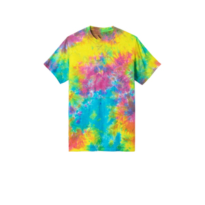 T-shirt imprimé en coton tie-dye pour hommes, léger, col rond, manches courtes, décontracté, pour l'été, pour un usage quotidien - Product Image 3