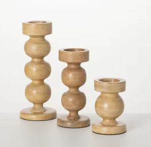 Portavelas de madera hecho a mano, diseño Vintage rústico para decoración del hogar, sala de estar, dormitorio, oficina, decoración de mesa de Navidad - Product Image 2