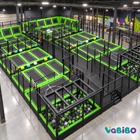 Équipement de parc de trampolines intérieur commercial, parcours ninja, fosse à mousse, mur d'escalade, enfants, adultes, solution clé en main OEM, Vabibo BC-15