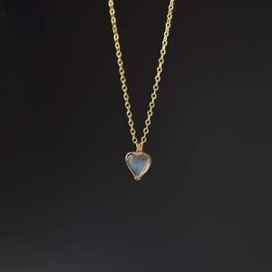 Collier cœur en labradorite naturelle Pendentif en pierres précieuses Collier en cristal de guérison en or ou en argent pour elle - Product Image 4