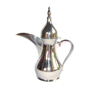 Tetera de café hecha a mano de alta calidad, recipiente de té con acabado dorado elegante, de latón antiguo, café árabe - Product Image 1
