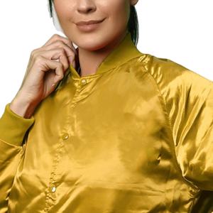 2025 Customized Style & Logo Women Satin Bomber <b>Jacket</b> High Quality Plus Size Women Satin Bomber <b>Jacket</b> Women's Satin <b>Jackets</b> - Product Image 5