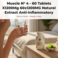 Moringa Roja Natural 60x1200MG, Tabletas de Extracto Antiinflamatorio para Soporte Muscular y Articular, 60 Unidades, Marca Privada OEM, Italia